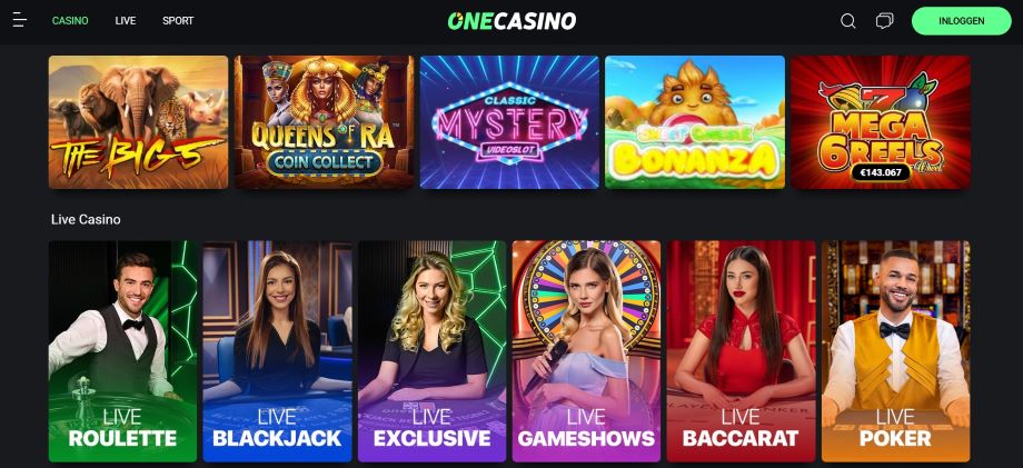 onecasino spelletjes