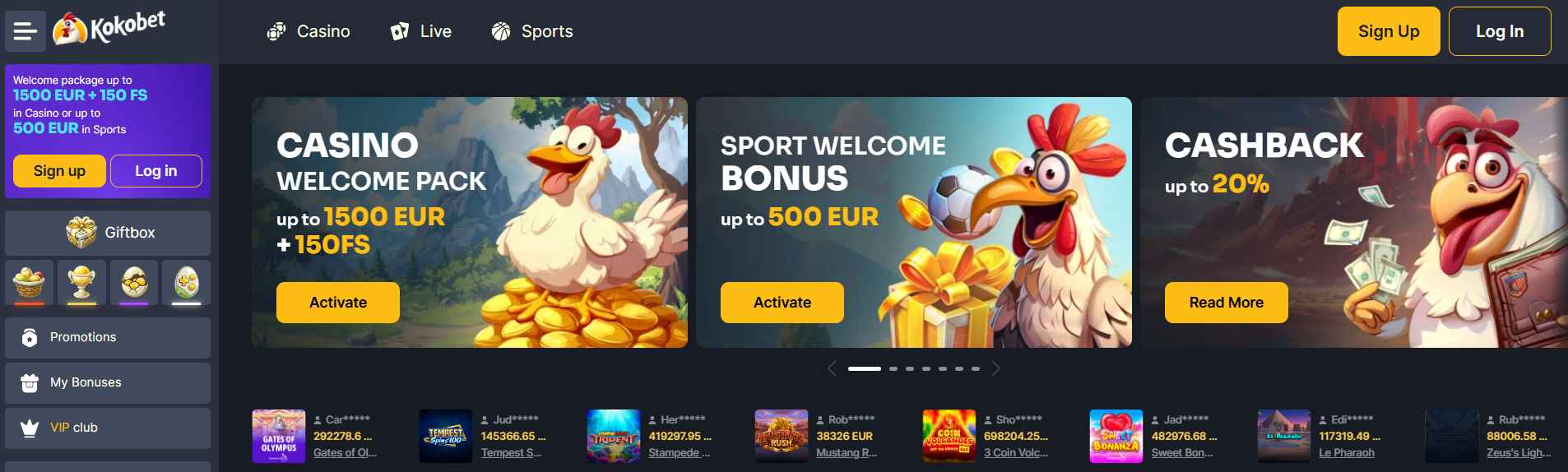 welkomstbonus bij het kokobet casino