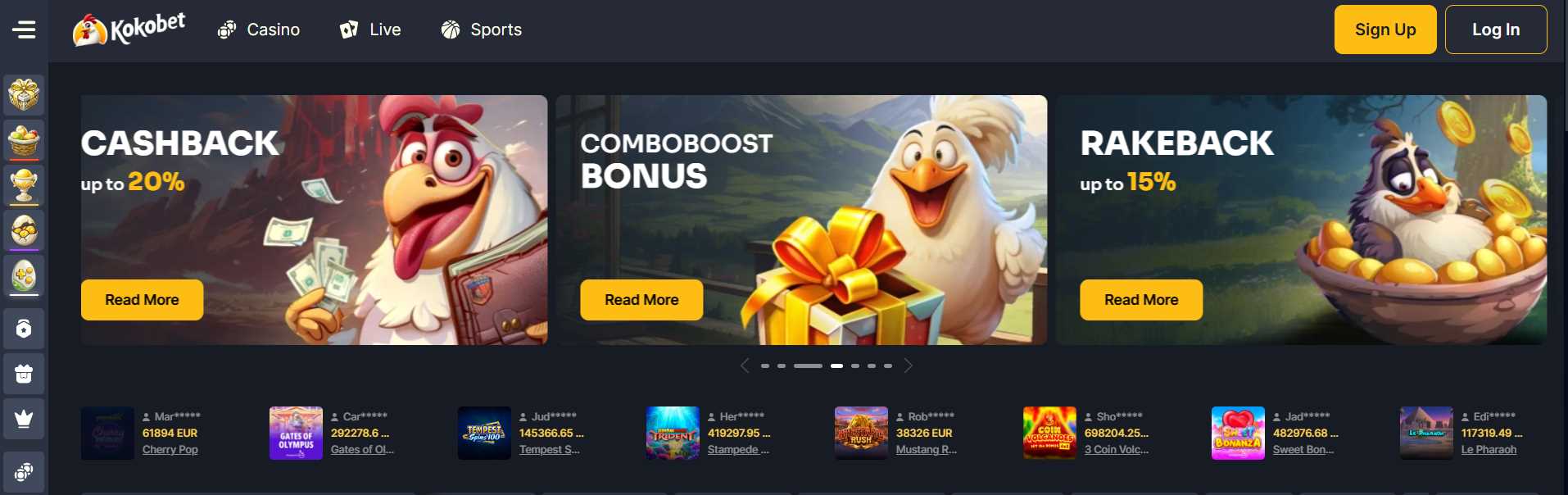 kokobet casino cashback actie