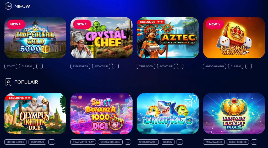 oria casino spellen