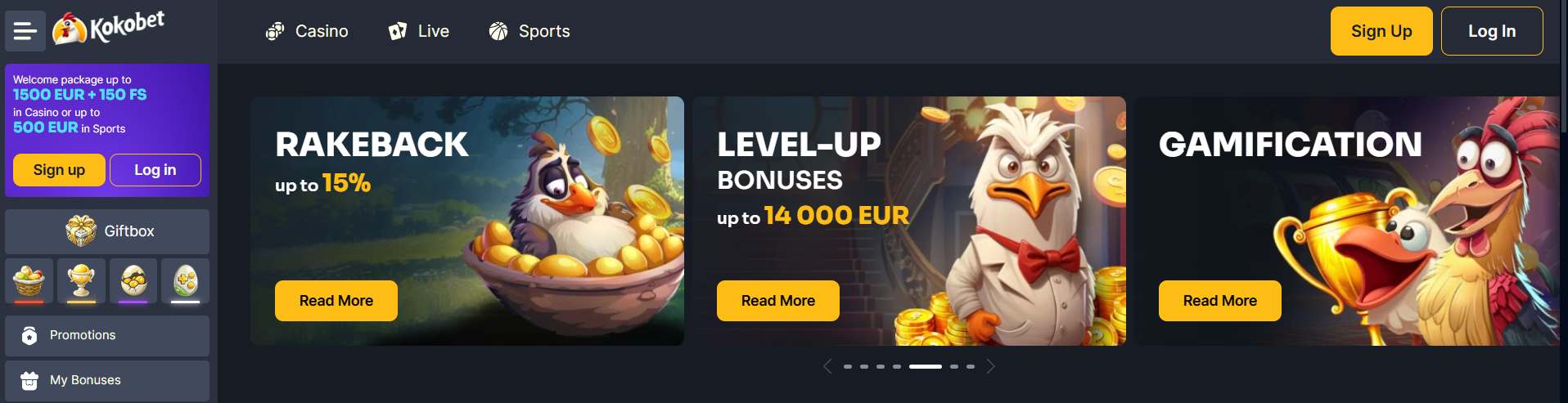 rakeback bonus bij het kokobet casino