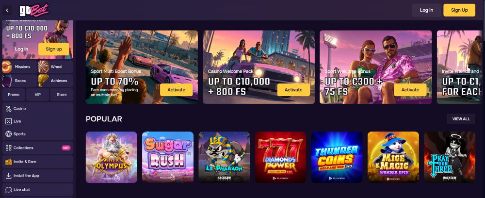 gt bet casino review